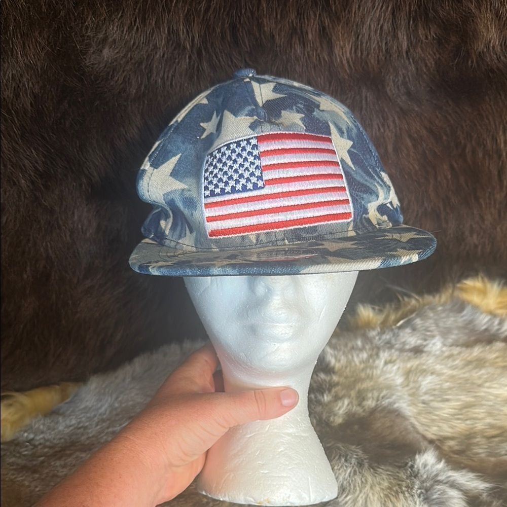 Lucky 7 Blue Denim Cap with Black Accents NWOT (4420) OS